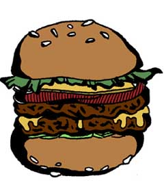 a big ol hamburger